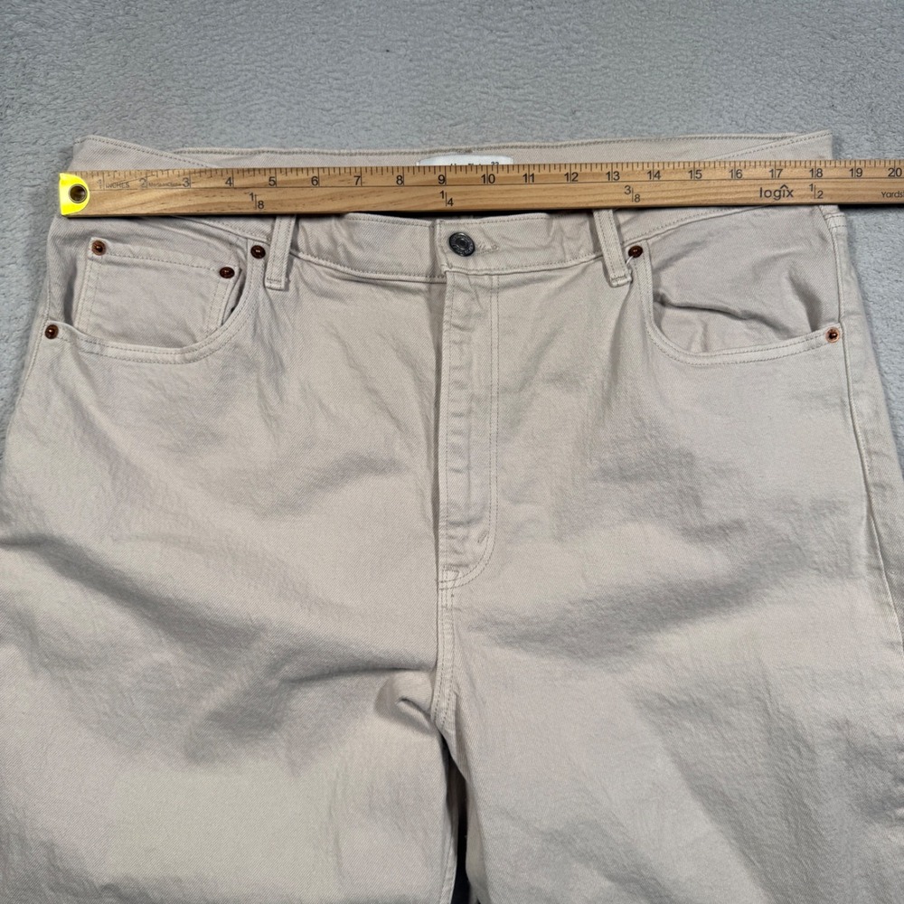 Abercrombie & Fitch 90s Straight Ultra High Rise Jeans Womens 16L Tan Neutral - Picture 5 of 8